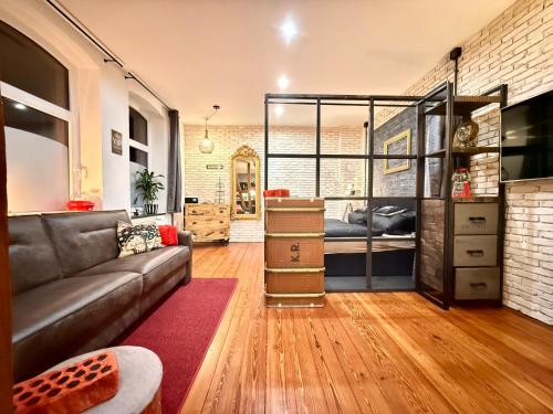 Ruang duduk di Femo Ziegelei - tiny Loft - separater Eingang - Parkplatz