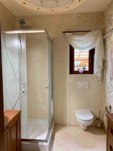 Bilik mandi di Zdunlandia Dom nad Jeziorem, jacuzzi, kort, basen