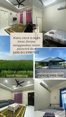 a collage of photos of a room with a bed at Homestay D' Chemumaq Arau in Arau