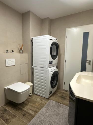 Koupelna v ubytování apartmán v Šamoríne
