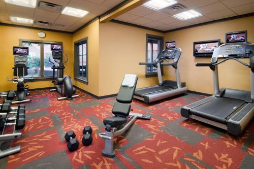 a fitness room with treadmills and cardio machines at Residence Inn Santa Fe in Santa Fe