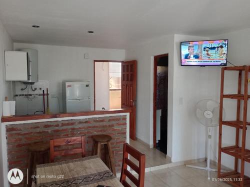 Kuchyň nebo kuchyňský kout v ubytování Departamento Mar de Ajo