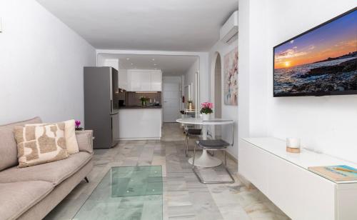 Η κουζίνα ή μικρή κουζίνα στο Oceanfront Mijas