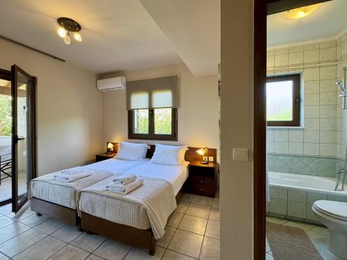 Koupelna v ubytování Villa Metapothia Gavalochori Crete