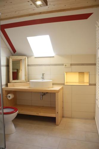 Et badeværelse på Dobrahof - Wohnung 1