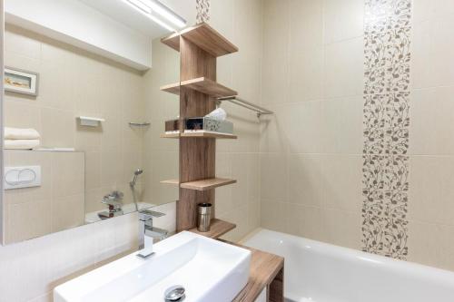 Et badeværelse på Corner Apartment Fonyód