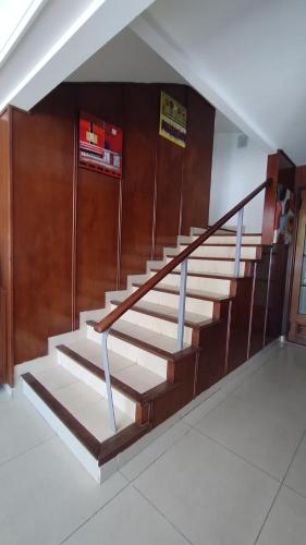 a set of stairs in a building at Hotel Bertiami in Mar del Plata