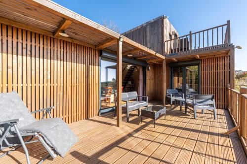 Balkón nebo terasa v ubytování Lou Mas Magnifique chalet avec très belle vue dominante