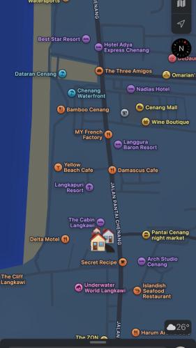 a map of the city of toronto with the three armies at Norvilla Homestay A in Pantai Cenang