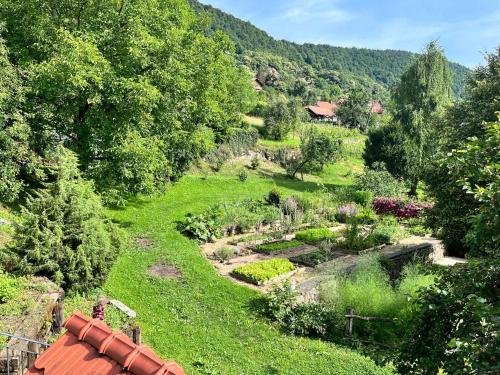 a garden on a hill with trees and grass at Holiday home in Semic - Kranjska (Krain) 51757 in Semič