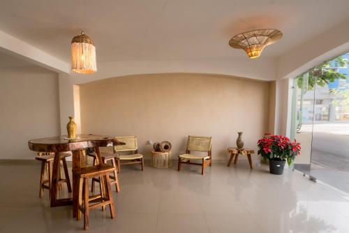 O zonă de relaxare la Corazon del Carmen Hotel Boutique