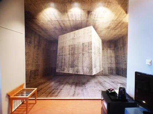 Terminus du Forez Saint-Etienne Centre Gare Chateaucreuxにあるテレビまたはエンターテインメントセンター