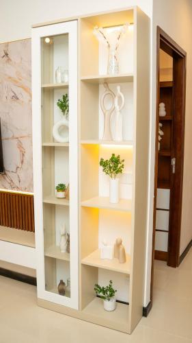 Dapur atau dapur kecil di 41st Floor TRIZEN Smart Luxury Apartment with sea view and portcity view
