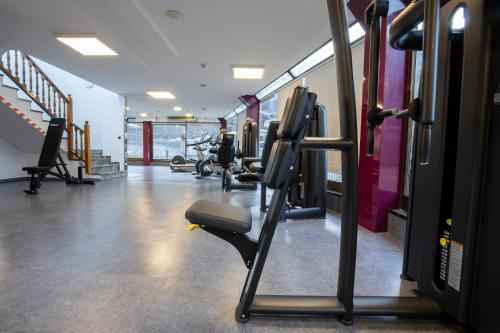 Fitness centrum a/nebo fitness zařízení v ubytování Hotel Cervol