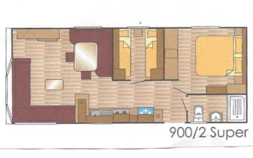 una pianta di un edificio con: di Camping Astrid a Bredene