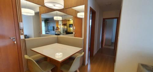 Posezení v ubytování Apartamento condomínio Vert Clube