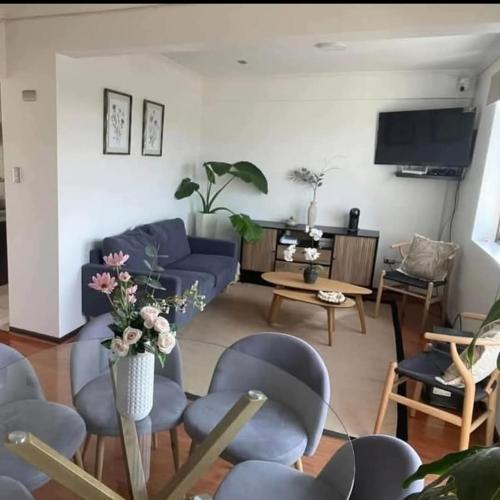 Χώρος καθιστικού στο Departamento San Carlos
