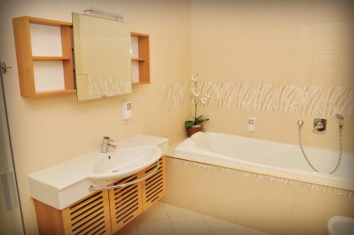 Bathroom sa Penzion Přeštěnice