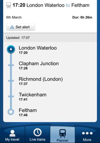 a screenshot of a cell phone with the number of london waterloo at Heathrow Airport 10 mins drive l FREE SECURE PARKING l Tiny House with Courtyard in New Bedfont
