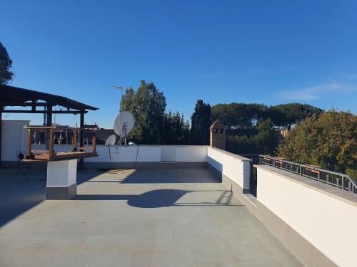 a view of the roof of a house at Il sole di Roma in Casal Palocco