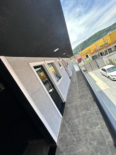 a view of the roof of a building at Hotel Aris in União da Vitória