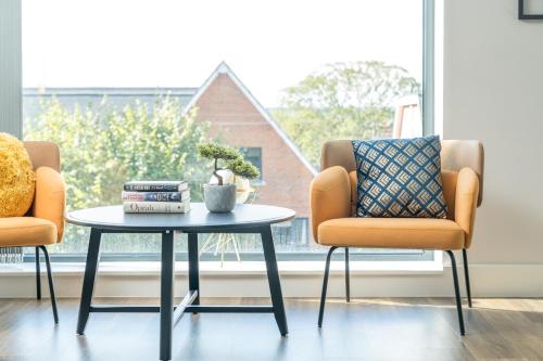 Ruang duduk di Boutique Lux London Apartments-Free Parking