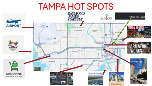 Afbeelding uit fotogalerij van Palm Villa Hostel in Tampa