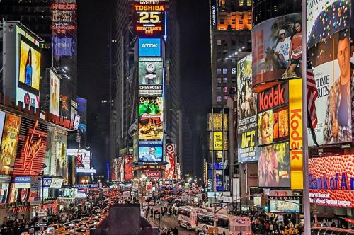 Nespecifikovaný výhled na destinaci New York nebo výhled na město při pohledu z apartmánu