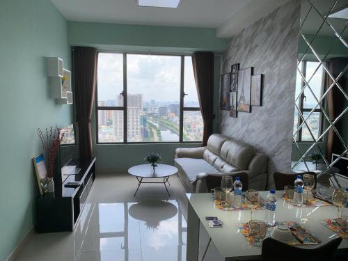Χώρος καθιστικού στο Saigon Downtown - Rivergate Residence