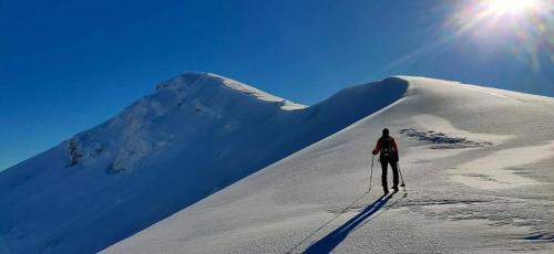 a person on skis on a snow covered mountain at Villa MARGHERITA in Pratola Peligna