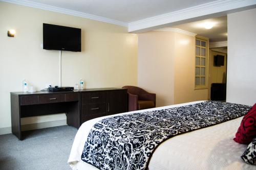 TV a/nebo společenská místnost v ubytování Hotel Novalux