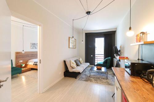 Kuchyň nebo kuchyňský kout v ubytování Super Bright&Stylish Apartment In Gudauri