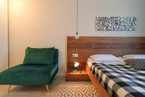 Postel nebo postele na pokoji v ubytování Super Bright&Stylish Apartment In Gudauri