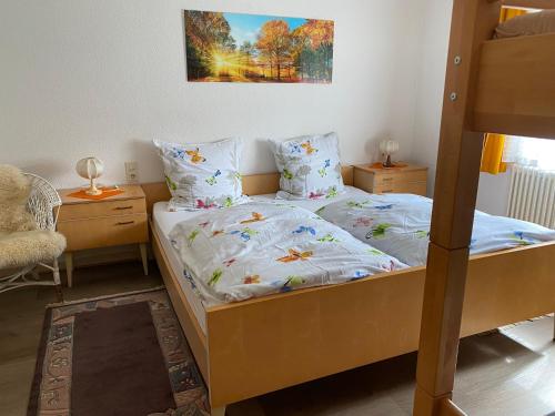 Postel nebo postele na pokoji v ubytování Sabine’s Gästehaus