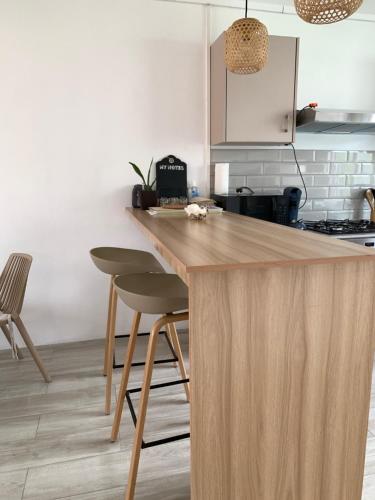 Η κουζίνα ή μικρή κουζίνα στο Namastay Appartment - La Gaulette, Near Le Morne