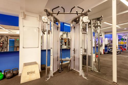a gym with a row of gym equipment at NOA - Lüleci Hendek 54 in Istanbul