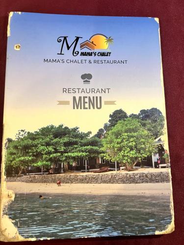 a sign for the mens clubmans childrens childrens retreat and residentialament at Mama's Chalet Pulau Perhentian Besar in Perhentian Island