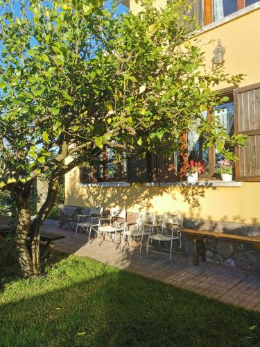 Κήπος έξω από το Chalet céntrico costero en Gijón