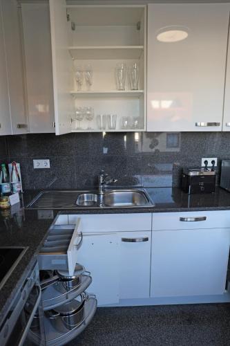 Η κουζίνα ή μικρή κουζίνα στο teck flat grande