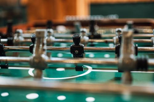 a close up of a group of chess pieces at Tiny House, Kleinod im Grünen in Emstek
