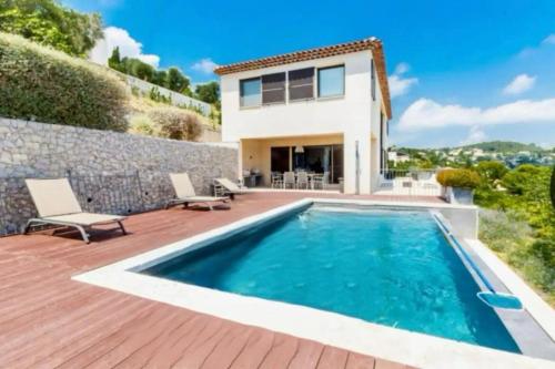 Villa Hélios - Panoramic Sea and City view - AC - Swimming pool - Luxury