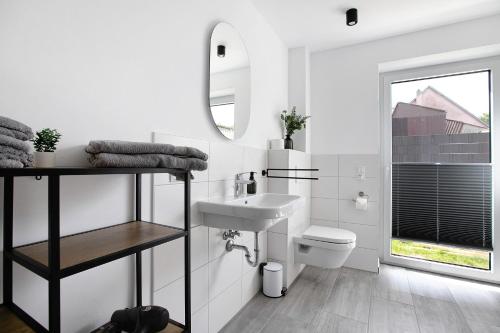Koupelna v ubytování Ferienhaus Flut