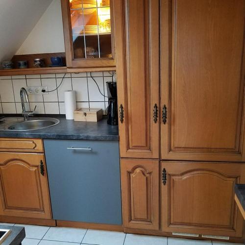 Kuchyň nebo kuchyňský kout v ubytování Sonnenhaus Oppenhausen