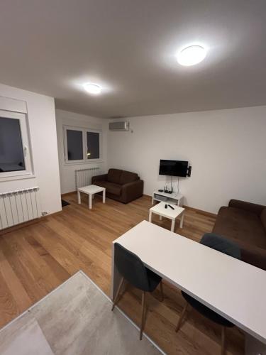 Posezení v ubytování Krfska Lux by Magenta