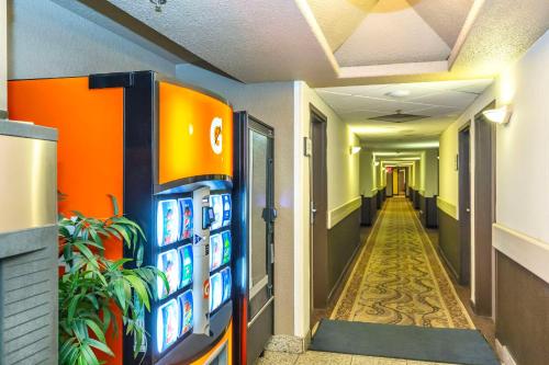 a vending machine in a hallway of a hospital at Quality Inn & Suites Yorkton in Yorkton