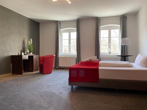 Ruang duduk di Viadrina Rooms & Apartments Frankfurt-Oder am Park im Zentrum