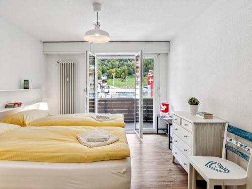 Cama o camas de una habitación en Apartment BeKb-Gebäude Apt- Z by Interhome