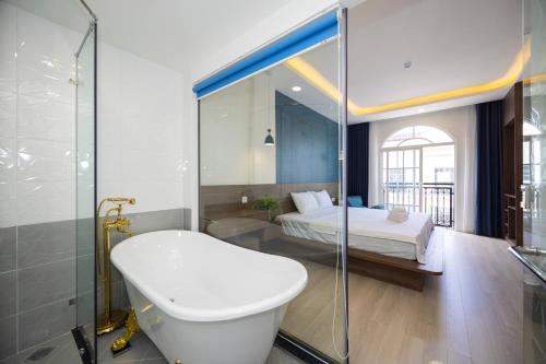 Koupelna v ubytování Tiamo Hotel