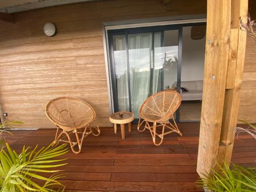 Балкон или терраса в O Coeur de l ouest bungalow Vanille Bourbon