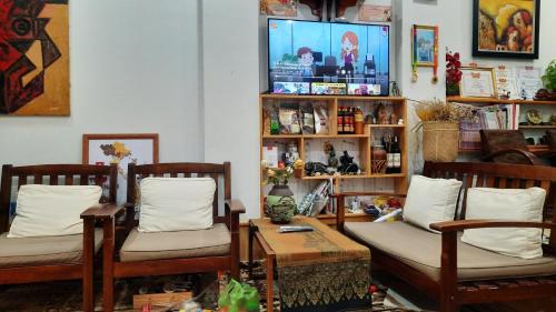 Posezení v ubytování NEST House